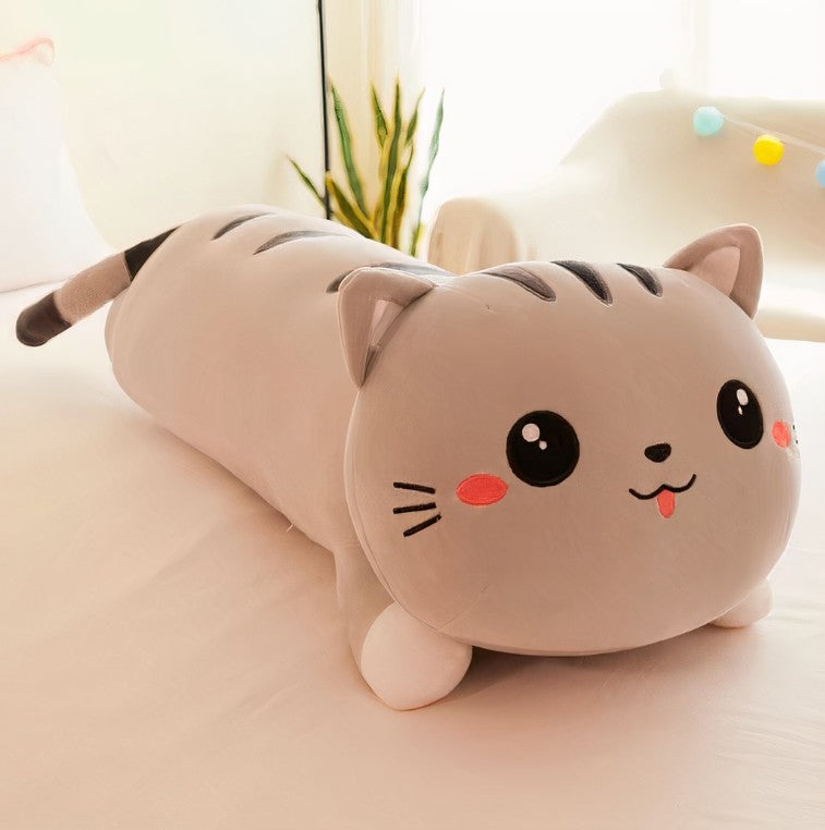 Peluche Chat Oreiller Décoratif – Félix le Longou | Douceur Élégante pour la Maison