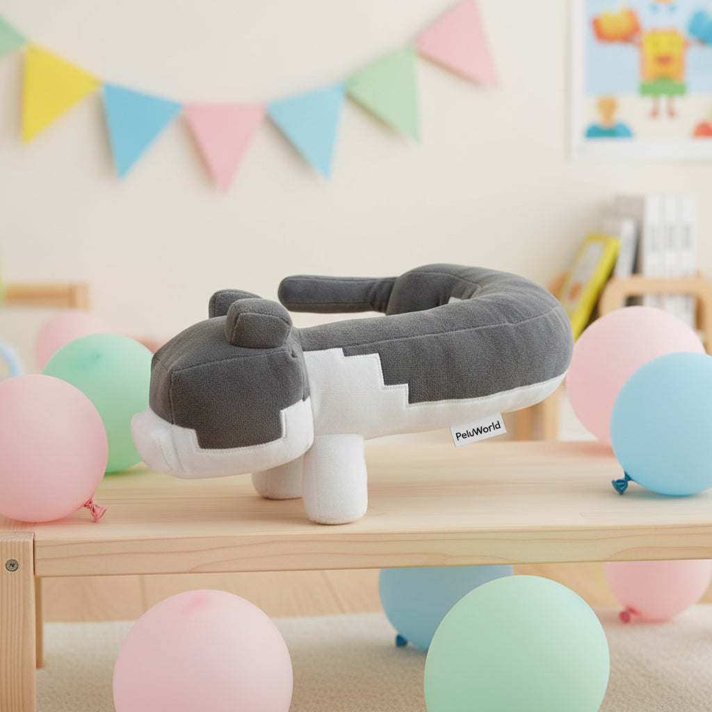 Peluche Chat Coussin – UmiCat | Confort Douillet et Compagnon Relaxant