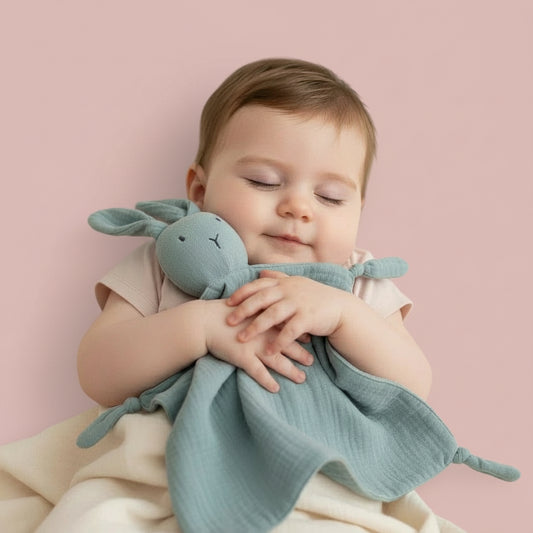 Lapinou DoudouMuslin – Couverture doudou lapin en mousseline coton