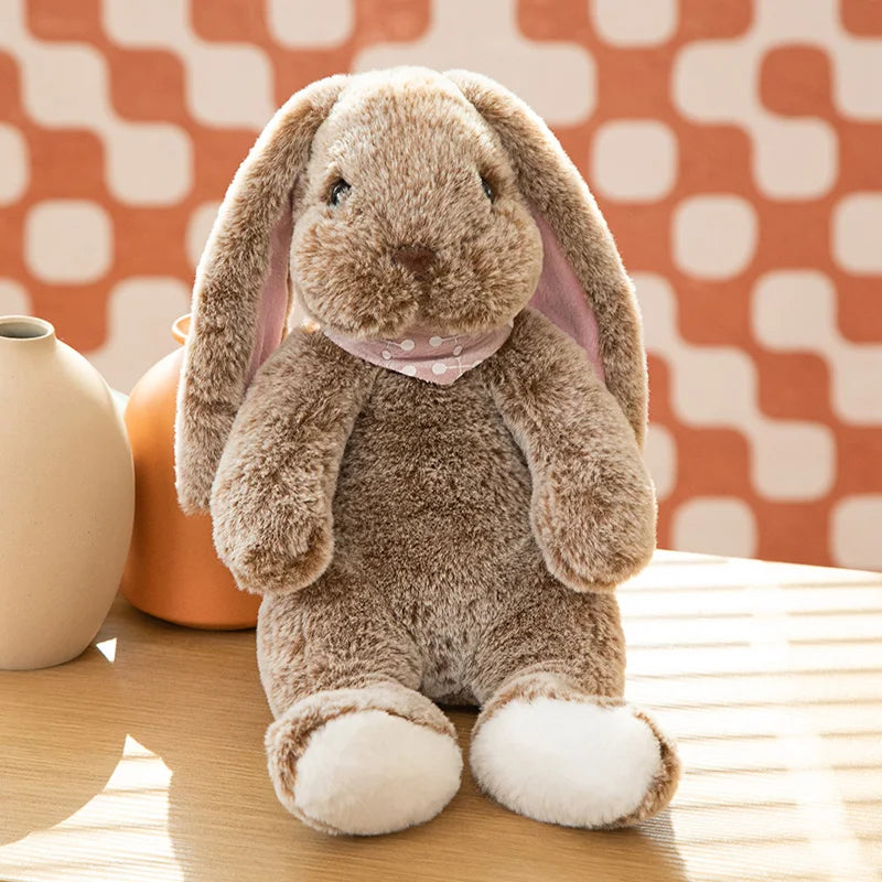 Peluche Lapin à écharpe – Lapinou Chuchotis | Compagnon Doux et Charmant pour Enfants