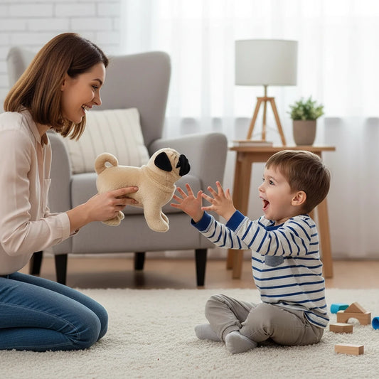 P’tit Carlinou – Peluche Chien Beige | Compagnon Doux et Adorable pour Enfants et Cadeau Parfait