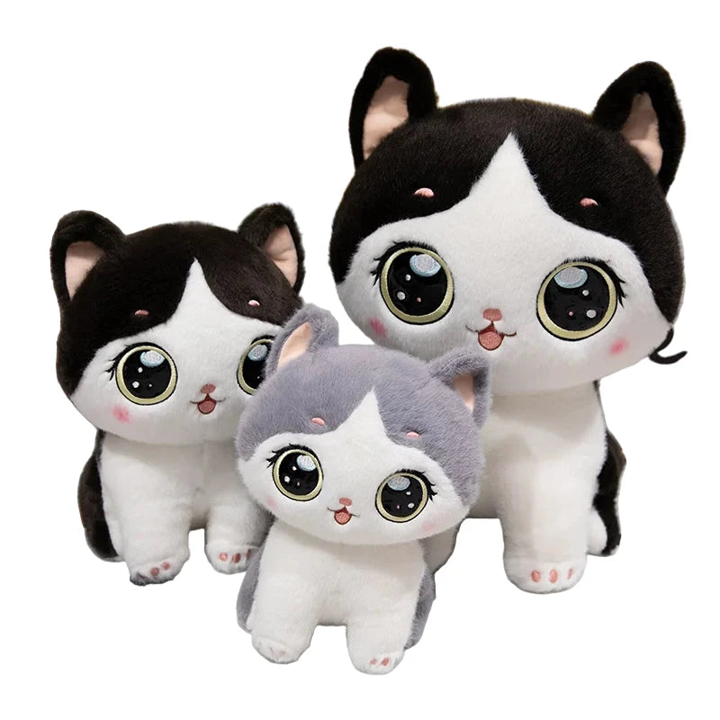 Mimi ZenCat – Peluche Oreiller Chat Grands Yeux | Compagnon Unique pour Rêves Doux