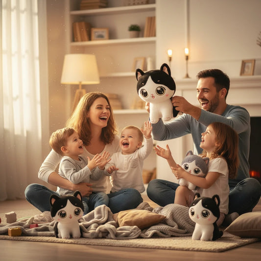 Mimi ZenCat – Peluche Oreiller Chat Grands Yeux | Compagnon Unique pour Rêves Doux