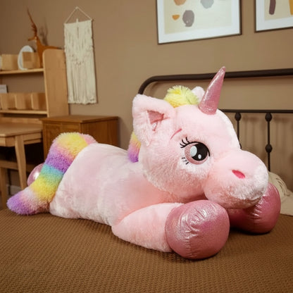 Peluche Licorne rose Géante – Licorniou | Compagnon Doux et Adorable pour Cadeau