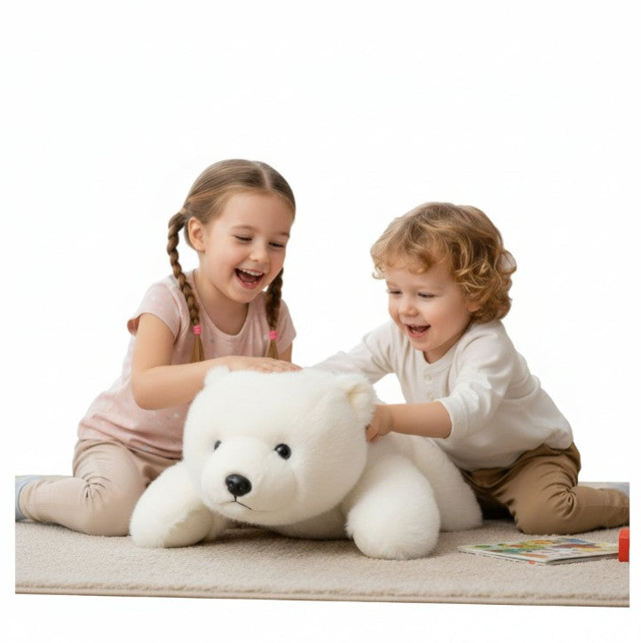 Peluche Ours Polaire Bouli – l’Ours Rêveur | Compagnon Ultra Doux pour Enfants & Cadeau Hivernal