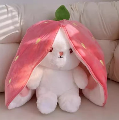Peluche Lapin Fraise – Lapinou Fraise | Peluche Lapin Ultra Douce | Compagnon Doux & Cadeau Original
