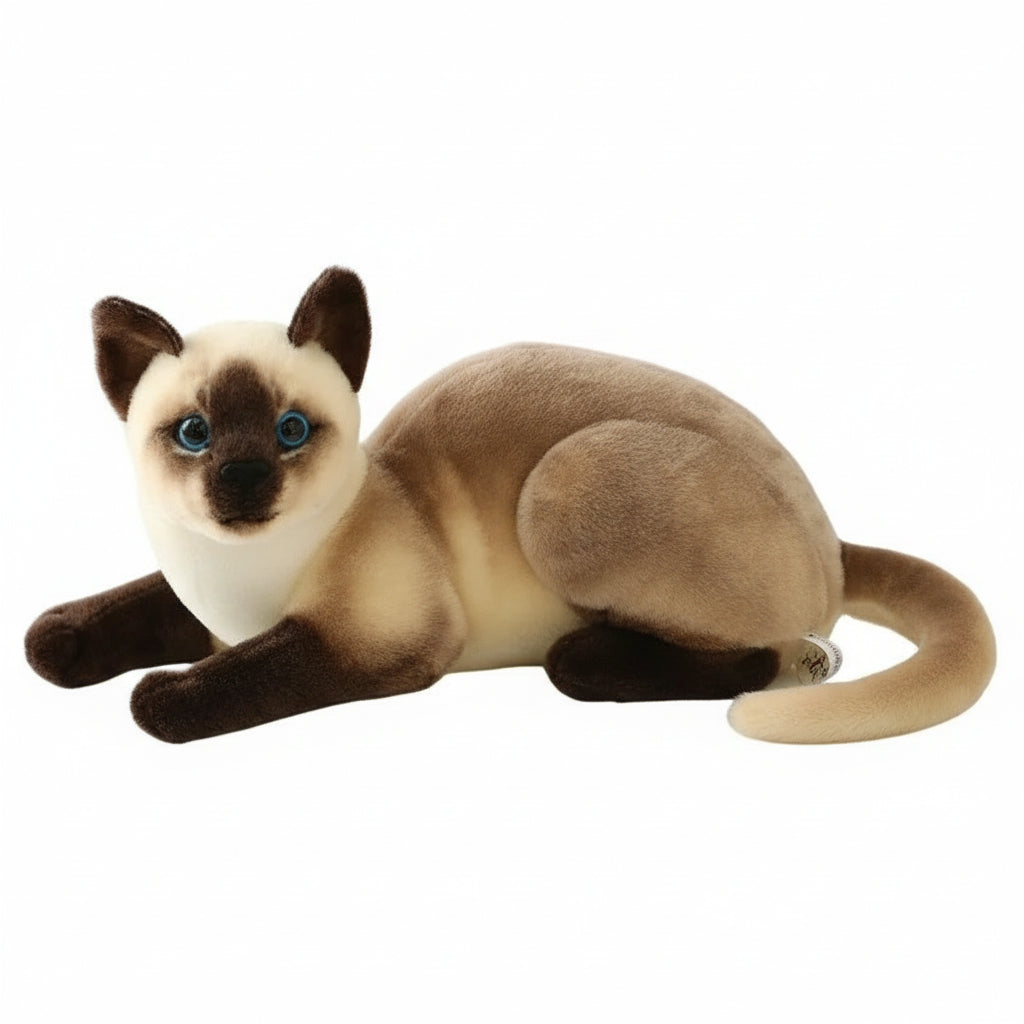 Peluche Chat Tigré Couché et Assis – Miaousoft   | Douceur Relaxante & Compagnon Confortable