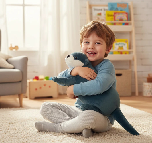 Louty la Loutre Câline – Peluche Loutre Rose | Compagnon Doux et Adorable pour Cadeau Enfant