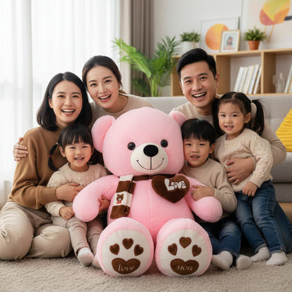 Calinours Cœur Géant – Peluche Douce Premium | Cadeau Enfant & Déco Chambre