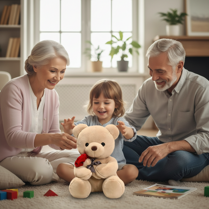 Rosalinours – Peluche Nounours Saint-Valentin avec Rose | Cadeau Romantique Doux et Adorable