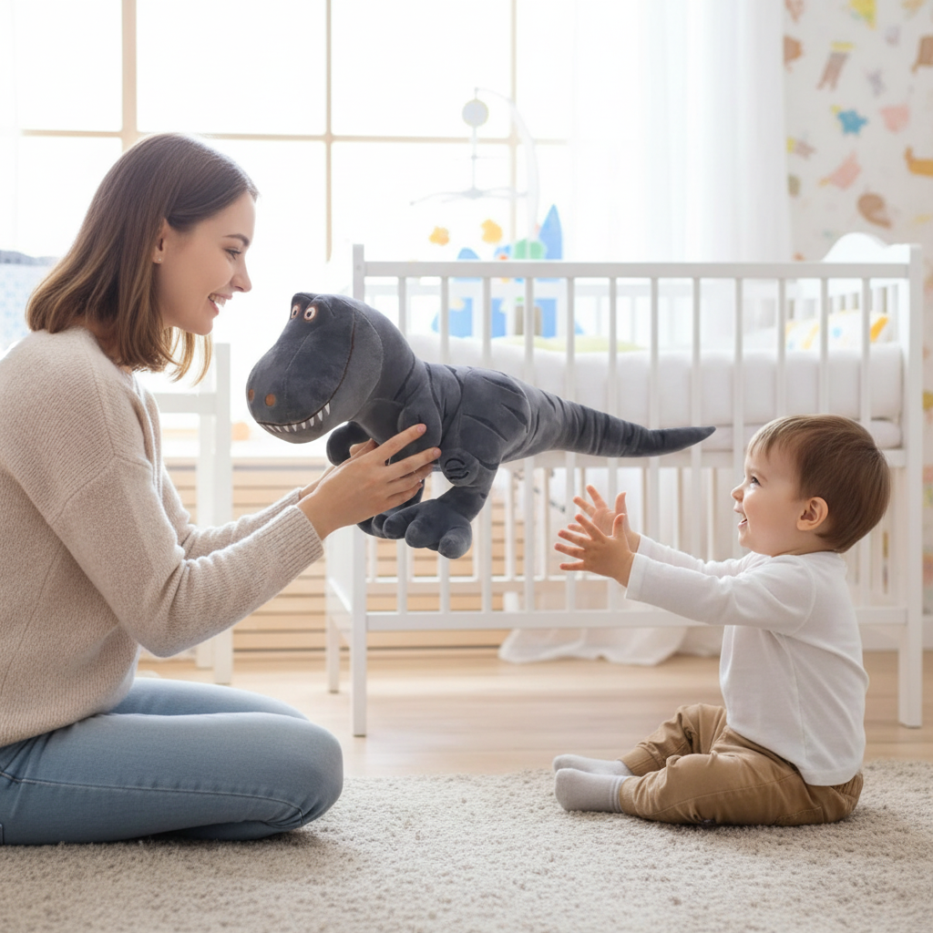 Peluche Tyrannosaure Adorable – Dino’Plush | Doudou Ultra Doux pour Petits et Grands