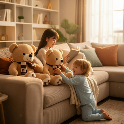 Calinours Cœur Géant – Peluche Douce Premium | Cadeau Enfant & Déco Chambre