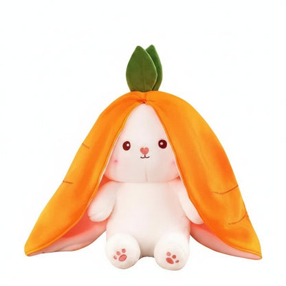 Lapinou Fraise & Carotte – Peluche Lapin Ultra Douce | Peluche Lapin Fraise & Carotte | Compagnon Doux & Cadeau Original
