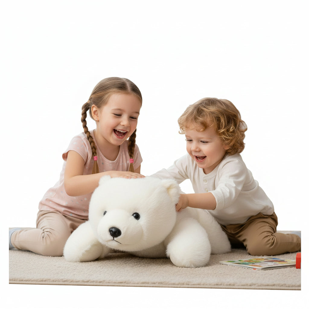 Bouli l’Ours Rêveur – Peluche Ours Polaire | Compagnon Ultra Doux pour Enfants & Cadeau Hivernal
