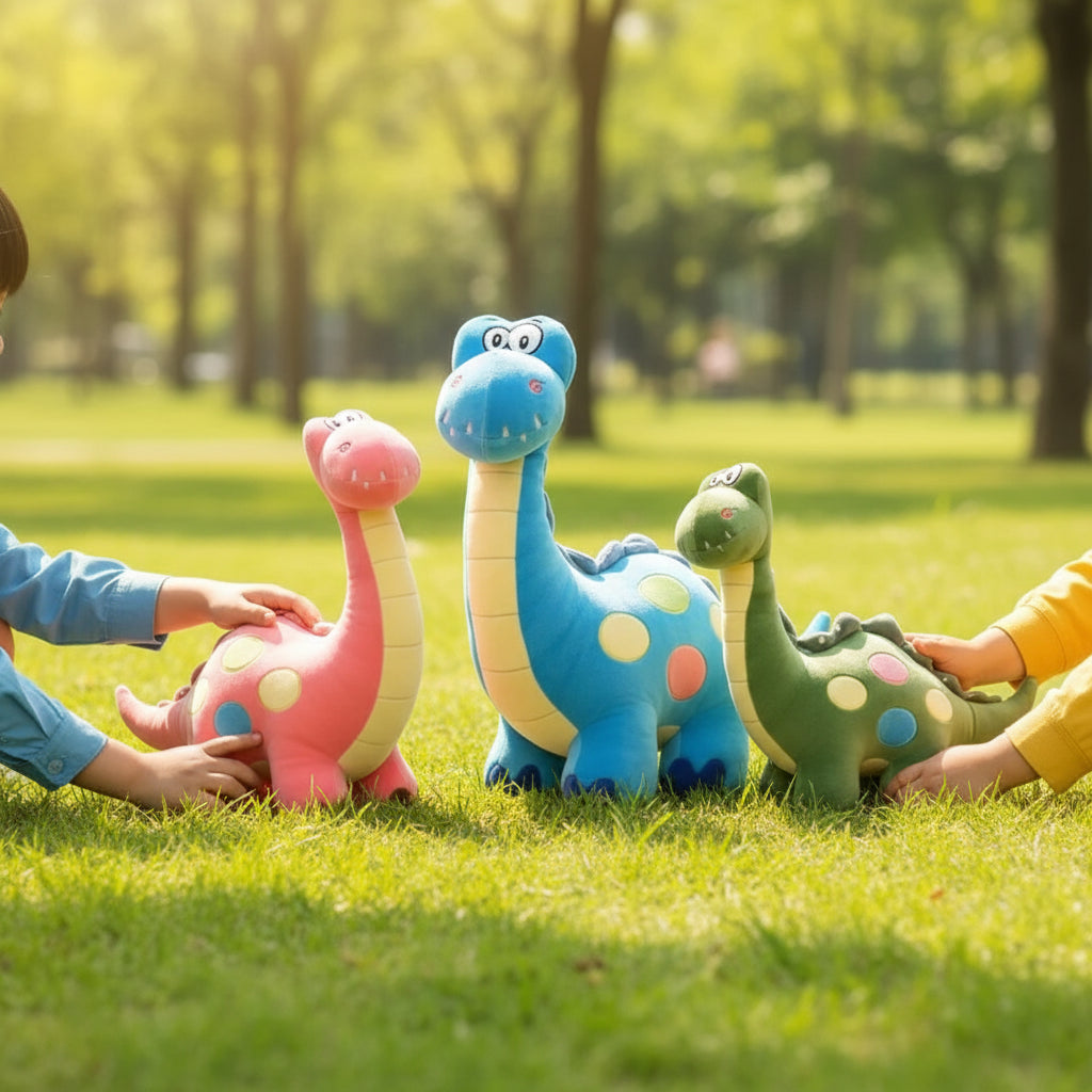 Peluche Dinosaure Cartoon – Crêt’Dino | Compagnon Rigolo Ultra Doux pour Enfants et Cadeau Original