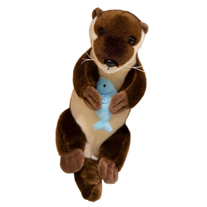 Loutre’Douce – Peluche Loutre Debout et Assise | Peluche Brune Ultra Douce & Cadeau Idéal pour Enfants