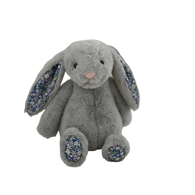 Bonnie Fleurie – Peluche Lapin aux Oreilles Fleuries | Compagnon Doux et Adorable pour Cadeau Enfant