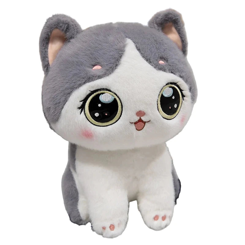 Mimi ZenCat – Peluche Oreiller Chat Grands Yeux | Compagnon Unique pour Rêves Doux