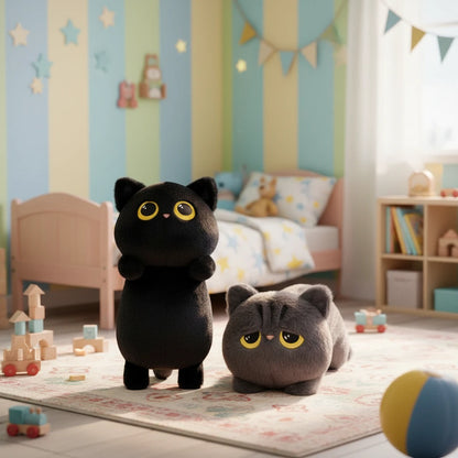 Peluche Chat Noir Mignon –  Louna le Chaton Douillet | Idée Cadeau Douceur pour Enfants & Adultes