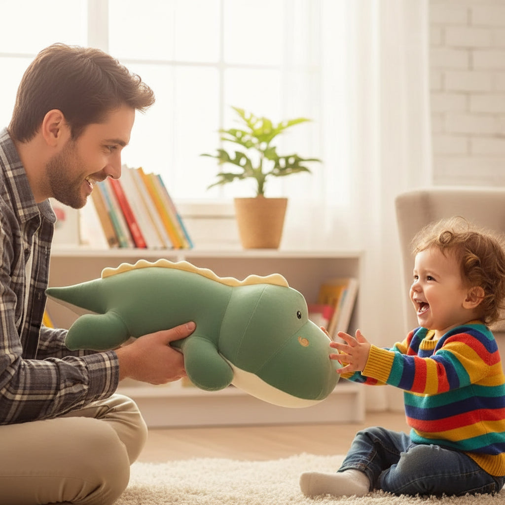 Peluche Dinosaure Géante – CrocoDino’Dream | Compagnon Ultra Doux et Confort XXL