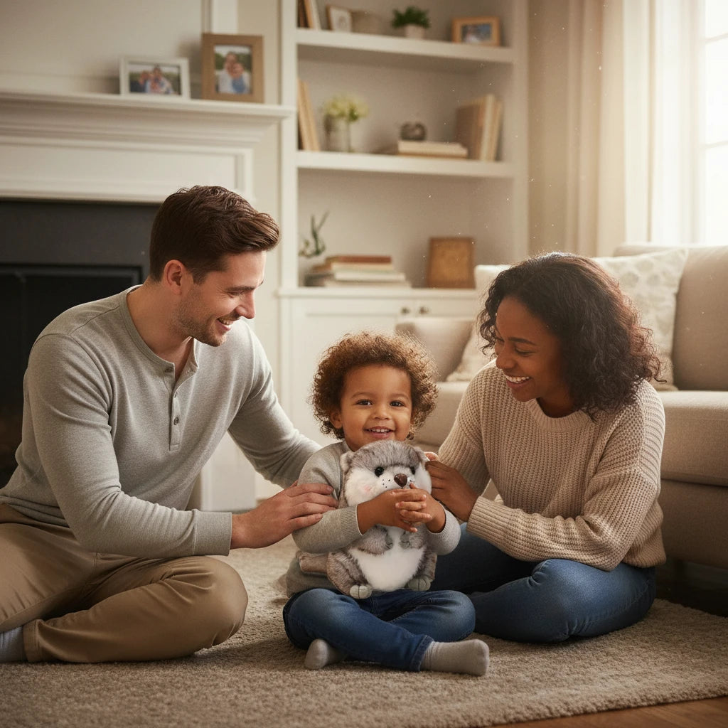 Loutre’Puff – Peluche Loutre Grise | Peluche Douce & Compagnon Apaisant pour Tous Âges