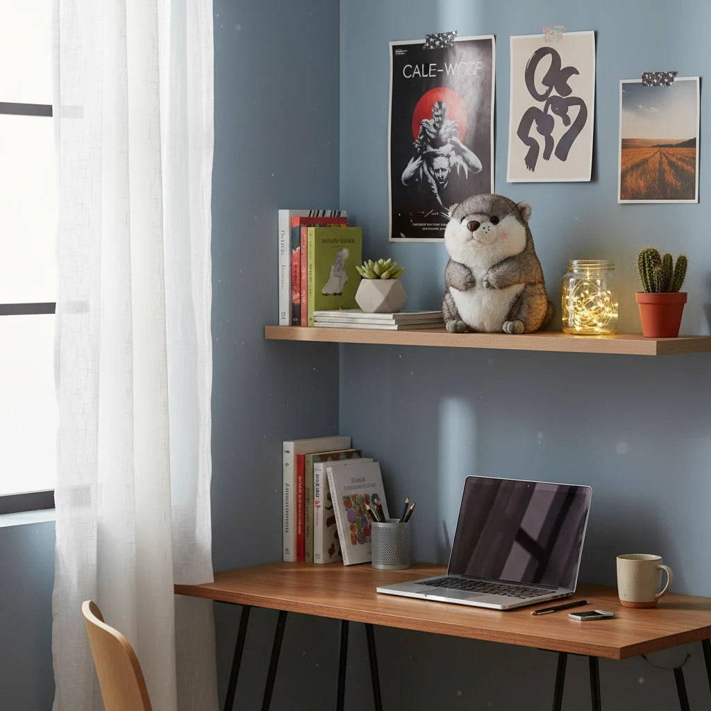 Loutre’Puff – Peluche Loutre Grise | Peluche Douce & Compagnon Apaisant pour Tous Âges