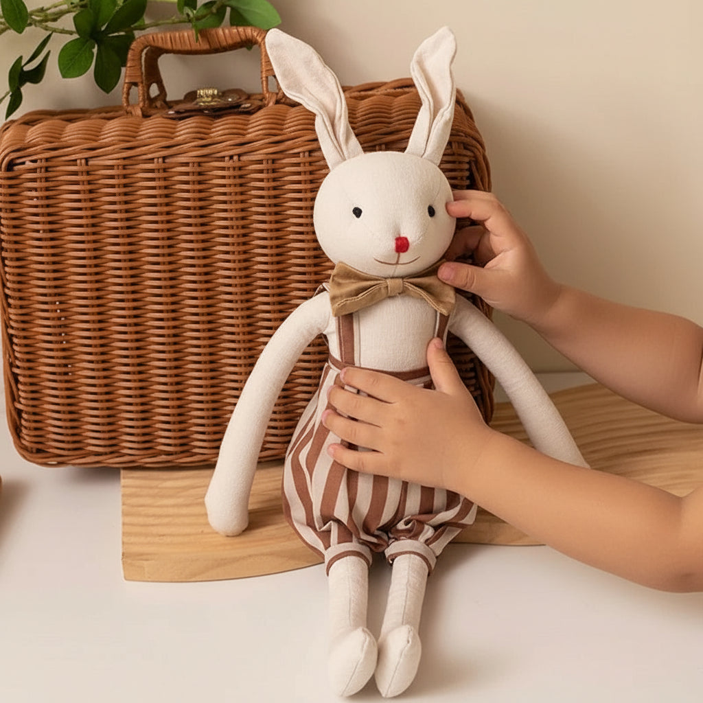 Peluche Lapin à Robe – Lapinou’Coco | Compagnon Doux et Élégant pour Enfants et Cadeau Adorable