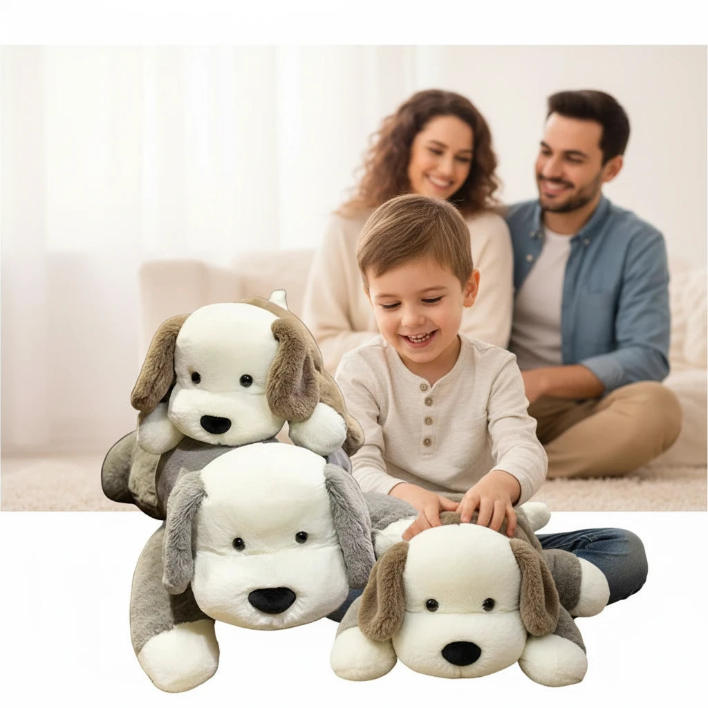 Loulou’Oreille – Peluche Coussin Chien | Compagnon Doux et Confortable pour Enfants et Adultes