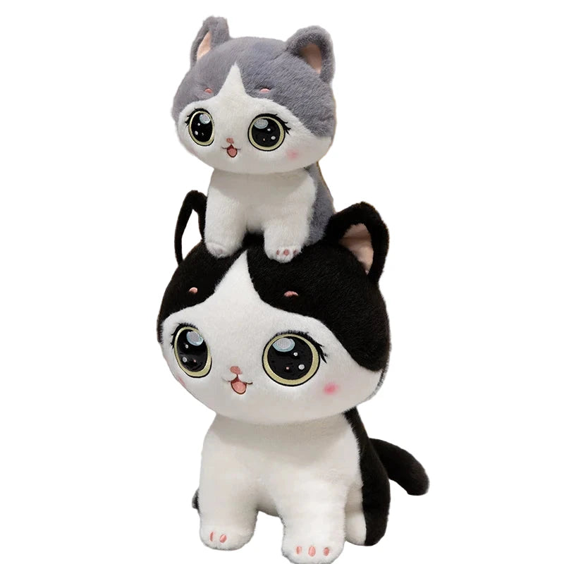Mimi ZenCat – Peluche Oreiller Chat Grands Yeux | Compagnon Unique pour Rêves Doux