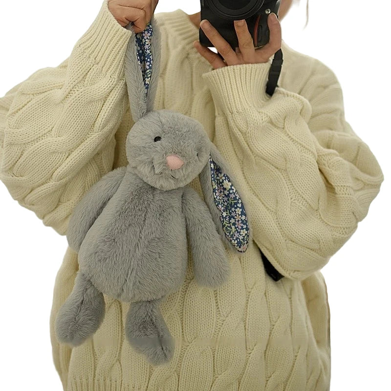 Bonnie Fleurie – Peluche Lapin aux Oreilles Fleuries | Compagnon Doux et Adorable pour Cadeau Enfant