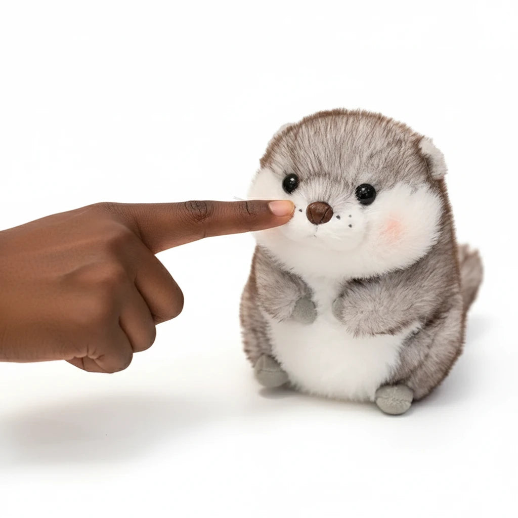 Loutre’Puff – Peluche Loutre Grise | Peluche Douce & Compagnon Apaisant pour Tous Âges