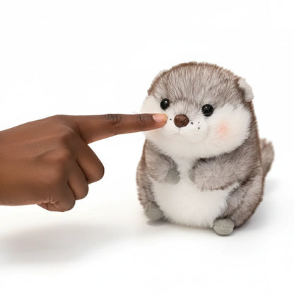 Loutre’Puff – Peluche Loutre Grise | Peluche Douce & Compagnon Apaisant pour Tous Âges