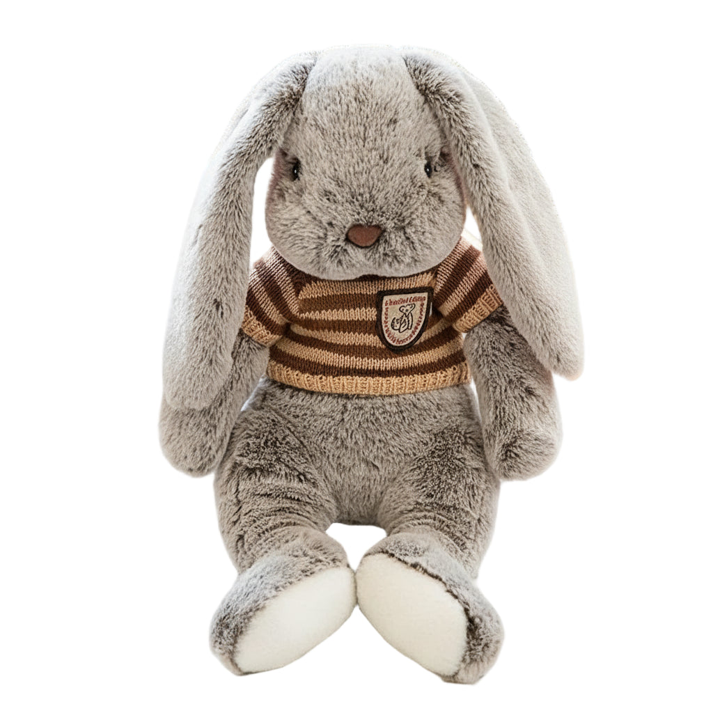 Lapinou Chuchotis – Peluche Lapin à Petit Pull Tricoté | Compagnon Doux et Charmant pour Enfants
