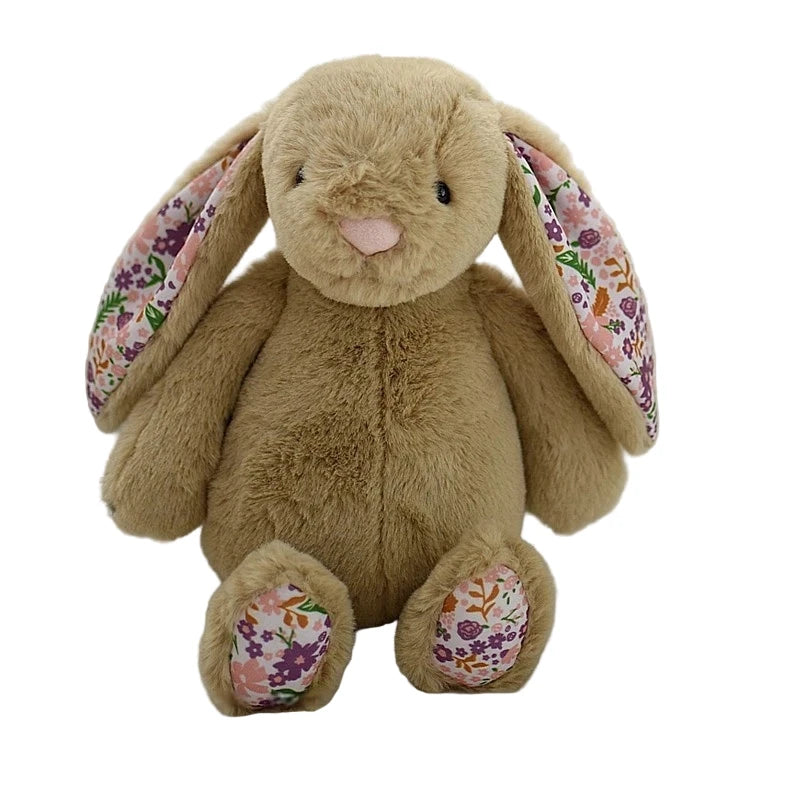 Bonnie Fleurie – Peluche Lapin aux Oreilles Fleuries | Compagnon Doux et Adorable pour Cadeau Enfant