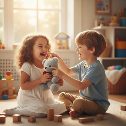 Rosalinours – Peluche Nounours Saint-Valentin avec Rose | Cadeau Romantique Doux et Adorable