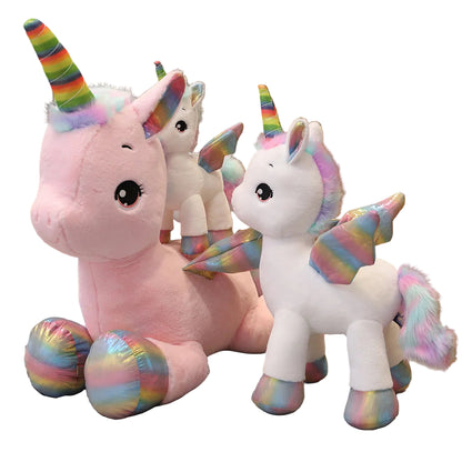 Peluche Licorne Colorée Arc-en-Ciel XXL – Lunicorn | Compagnon Doux et Joyeux pour Cadeau Original | PeluWorld