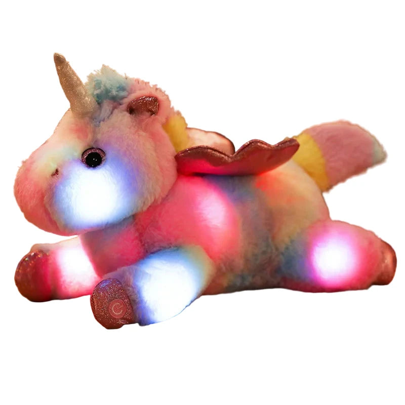 LumiCorn – Peluche Licorne Oreiller Lumineuse | Compagnon Doux et Relaxant pour Cadeau