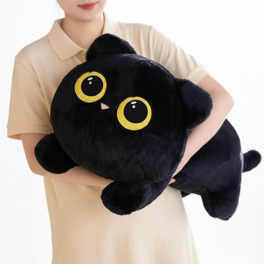 Louna le Chaton Douillet – Peluche Chat Noir Mignon | Idée Cadeau Douceur pour Enfants & Adultes