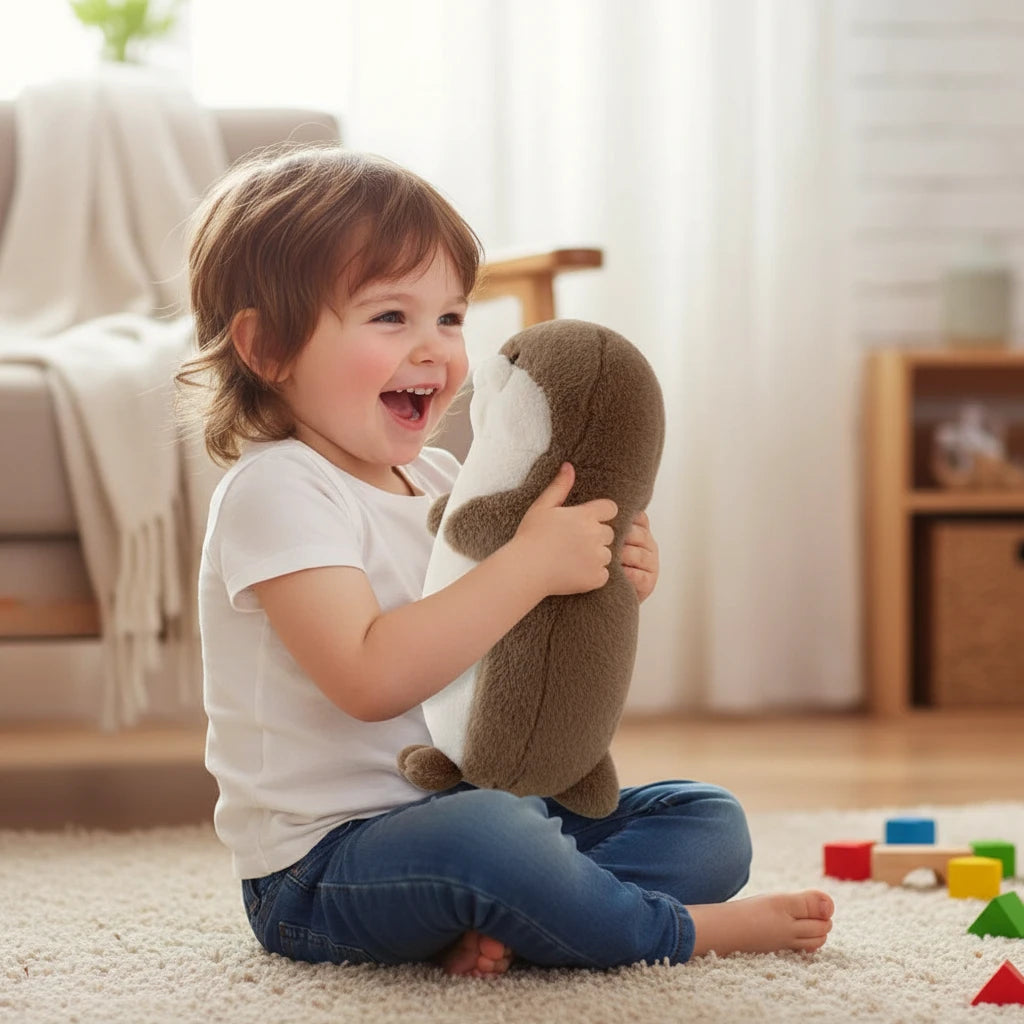 Loutre’Mignon – Peluche Loutre Réaliste Toute Douce | Compagnon Ultra Confort pour Enfants et Adultes