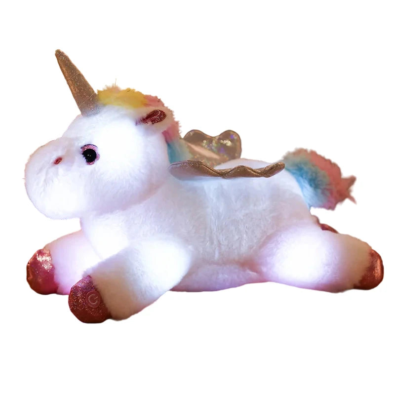 LumiCorn – Peluche Licorne Oreiller Lumineuse | Compagnon Doux et Relaxant pour Cadeau
