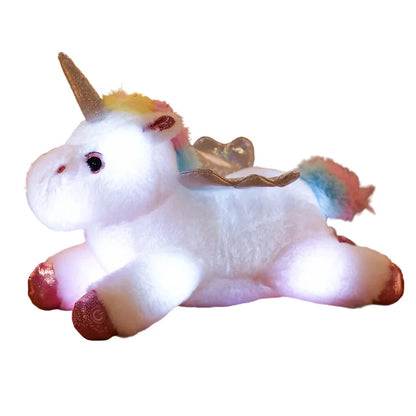 LumiCorn – Peluche Licorne Oreiller Lumineuse | Compagnon Doux et Relaxant pour Cadeau