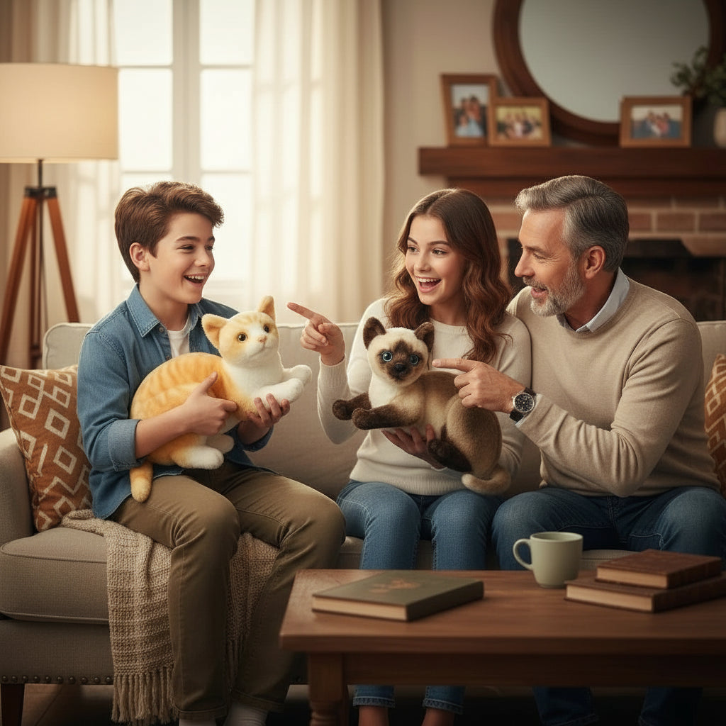 Miaousoft – Peluche Chat Tigré Couché | Douceur Relaxante & Compagnon Confortable