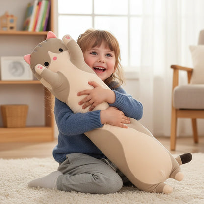 ChatMallow – Peluche Chat Oreiller Géante | Coussin Doux & Confort XXL