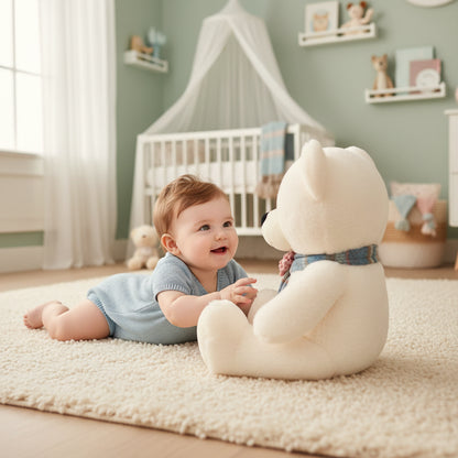 Nounoursin – Peluche Ours XXL avec Rose | Compagnon Doux et Cadeau Romantique