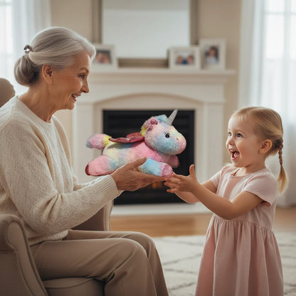 LumiCorn – Peluche Licorne Oreiller Lumineuse | Compagnon Doux et Relaxant pour Cadeau