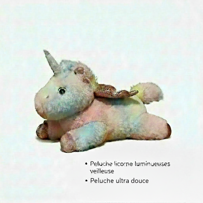 Peluche Licorne Oreiller Lumineuse – LumiCorn | Compagnon Doux et Relaxant pour Cadeau