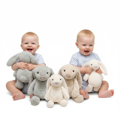 Lapin’Doux – Peluche Lapin Gris Ultra Doux | Compagnon Réconfortant et Adorable pour Enfants