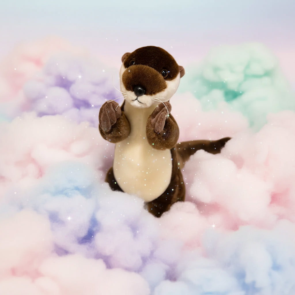 Peluche Loutre Debout et Assise – Loutre’Douce | Peluche Brune Ultra Douce & Cadeau Idéal pour Enfants