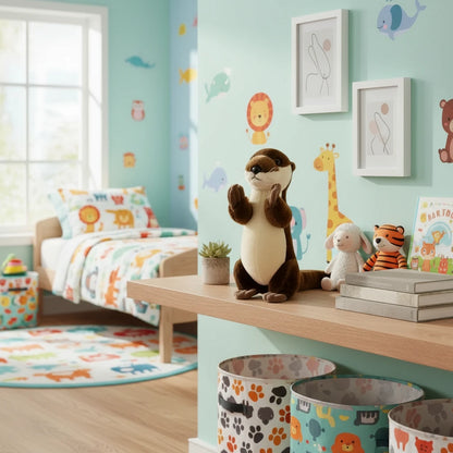 Loutre’Douce – Peluche Loutre Debout et Assise | Peluche Brune Ultra Douce & Cadeau Idéal pour Enfants