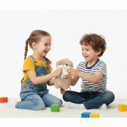 Loutre’Fishy – Peluche Loutre Pendentif | Mini Peluche Grise à Accrocher & Cadeau Adorable